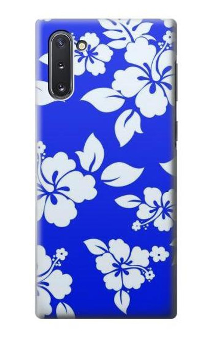 W2244 Hawaiian Hibiscus Blue Pattern Hard Case and Leather Flip Case For Samsung Galaxy Note 10