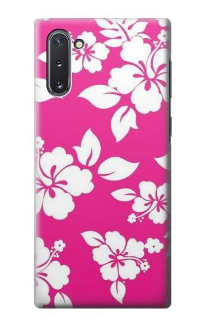 W2246 Hawaiian Hibiscus Pink Pattern Hard Case and Leather Flip Case For Samsung Galaxy Note 10