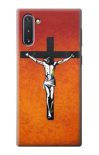 W2421 Jesus Christ On The Cross Hard Case and Leather Flip Case For Samsung Galaxy Note 10