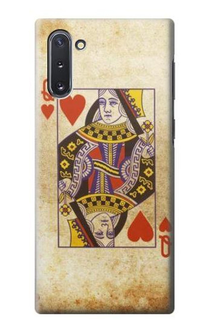 W2833 Poker Card Queen Hearts Hard Case and Leather Flip Case For Samsung Galaxy Note 10