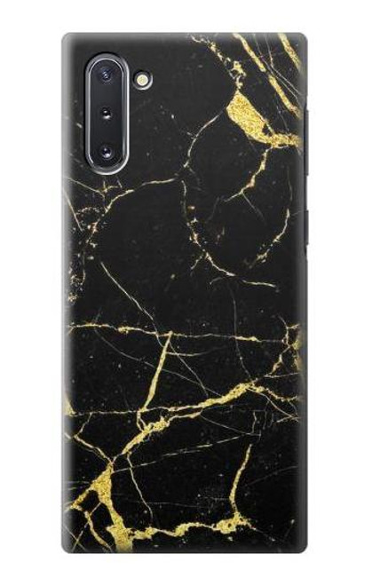 W2896 Gold Marble Graphic Printed Hard Case and Leather Flip Case For Samsung Galaxy Note 10