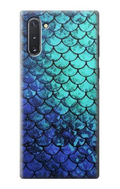 W3047 Green Mermaid Fish Scale Hard Case and Leather Flip Case For Samsung Galaxy Note 10