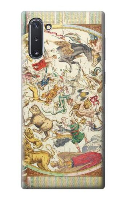 W3145 Antique Constellation Star Sky Map Hard Case and Leather Flip Case For Samsung Galaxy Note 10