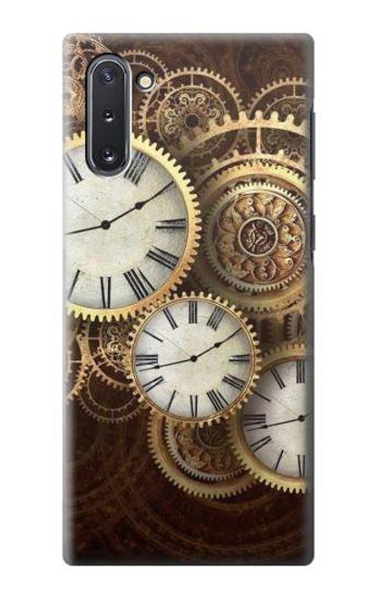 W3172 Gold Clock Live Hard Case and Leather Flip Case For Samsung Galaxy Note 10