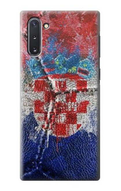 W3313 Croatia Flag Vintage Football Graphic Hard Case and Leather Flip Case For Samsung Galaxy Note 10