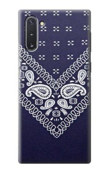 W3357 Navy Blue Bandana Pattern Hard Case and Leather Flip Case For Samsung Galaxy Note 10