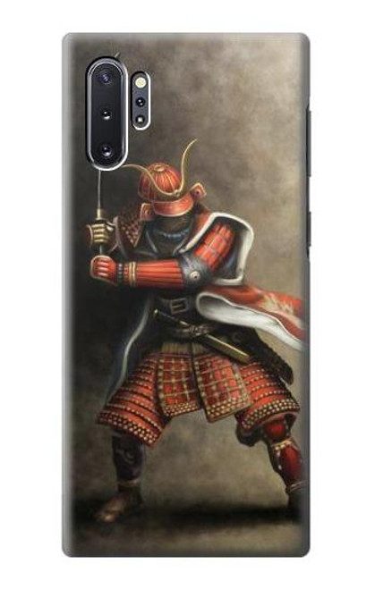 W0796 Japan Red Samurai Hard Case and Leather Flip Case For Samsung Galaxy Note 10 Plus