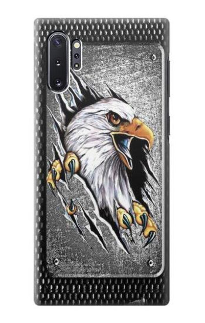 W0855 Eagle Metal Hard Case and Leather Flip Case For Samsung Galaxy Note 10 Plus