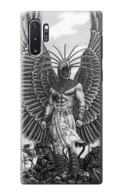 W1235 Aztec Warrior Hard Case and Leather Flip Case For Samsung Galaxy Note 10 Plus