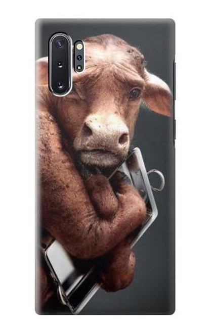 W1271 Crazy Cow Hard Case and Leather Flip Case For Samsung Galaxy Note 10 Plus