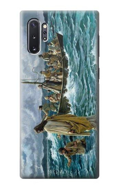 W1722 Jesus Walk on The Sea Hard Case and Leather Flip Case For Samsung Galaxy Note 10 Plus