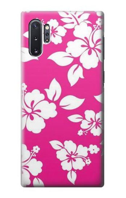 W2246 Hawaiian Hibiscus Pink Pattern Hard Case and Leather Flip Case For Samsung Galaxy Note 10 Plus