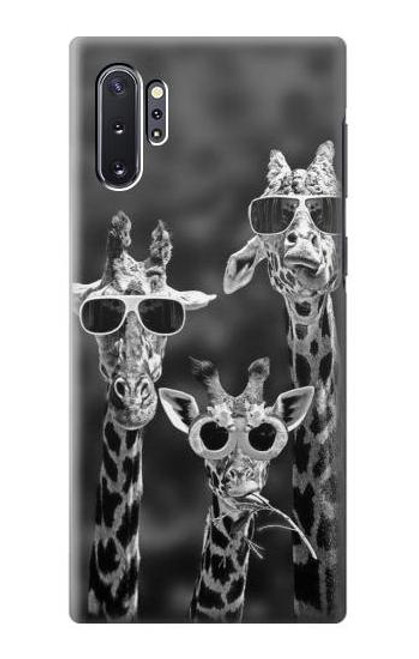 W2327 Giraffes With Sunglasses Hard Case and Leather Flip Case For Samsung Galaxy Note 10 Plus