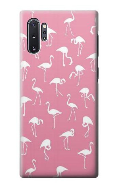 W2858 Pink Flamingo Pattern Hard Case and Leather Flip Case For Samsung Galaxy Note 10 Plus