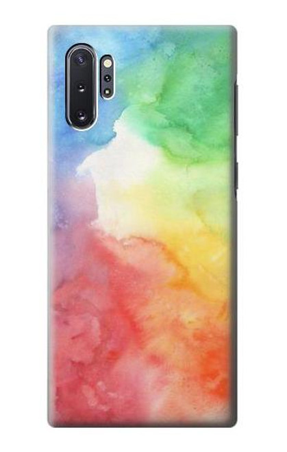 W2945 Colorful Watercolor Hard Case and Leather Flip Case For Samsung Galaxy Note 10 Plus