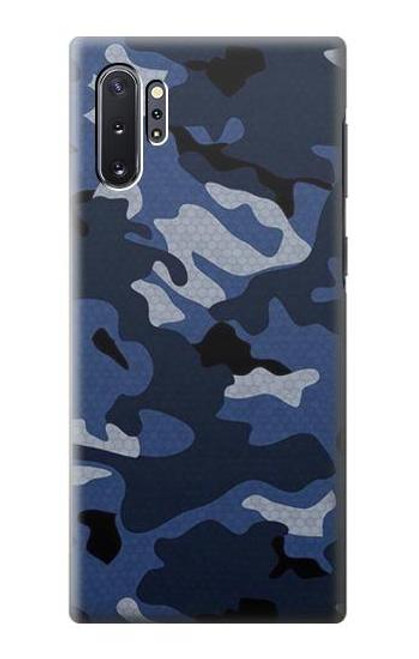 W2959 Navy Blue Camo Camouflage Hard Case and Leather Flip Case For Samsung Galaxy Note 10 Plus