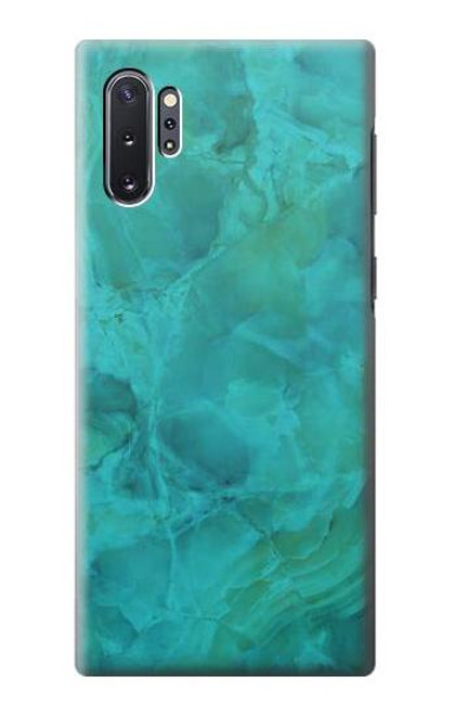 W3147 Aqua Marble Stone Hard Case and Leather Flip Case For Samsung Galaxy Note 10 Plus