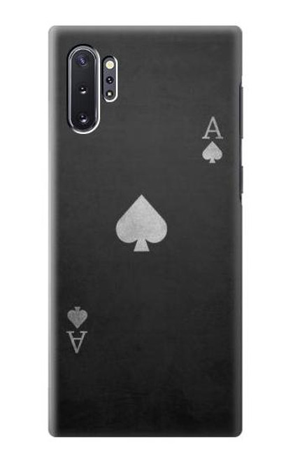 W3152 Black Ace of Spade Hard Case and Leather Flip Case For Samsung Galaxy Note 10 Plus