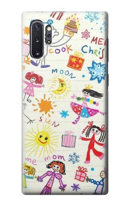 W3280 Kids Drawing Hard Case and Leather Flip Case For Samsung Galaxy Note 10 Plus