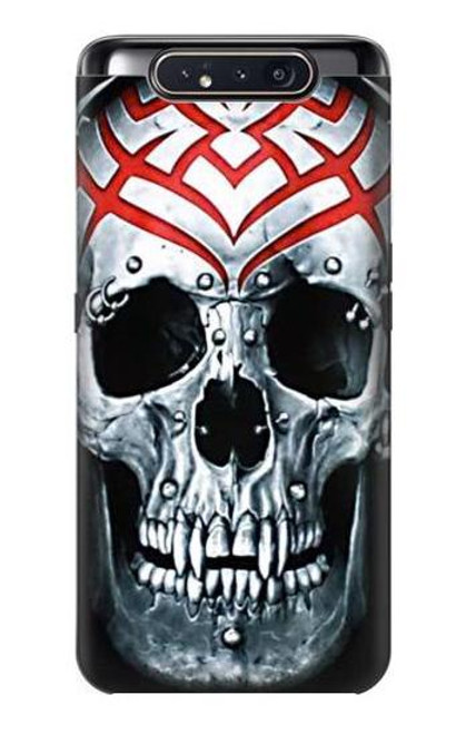 W0223 Vampire Skull Tattoo Hard Case and Leather Flip Case For Samsung Galaxy A80