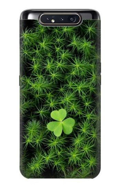 W0358 Clover Lucky Leaf Hard Case and Leather Flip Case For Samsung Galaxy A80