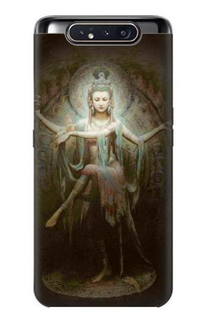 W0787 Guan Yin Hard Case and Leather Flip Case For Samsung Galaxy A80