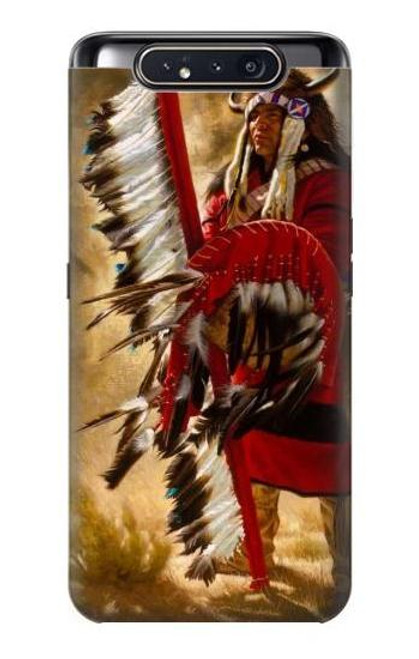 W0817 Red Indian Hard Case and Leather Flip Case For Samsung Galaxy A80