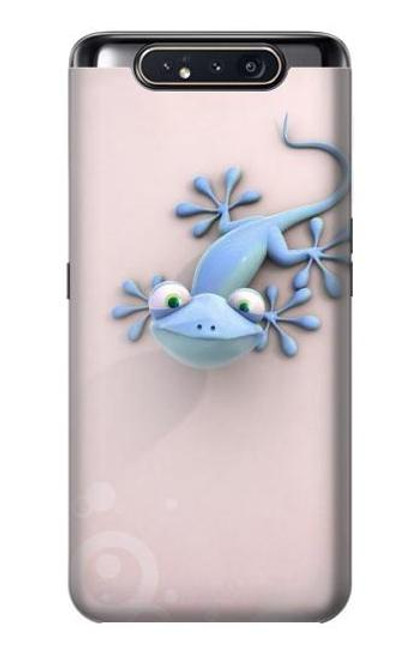 W1631 Funny Gecko Lizard Hard Case and Leather Flip Case For Samsung Galaxy A80