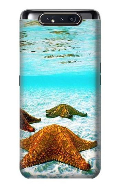 W1679 Starfish Sea Beach Hard Case and Leather Flip Case For Samsung Galaxy A80