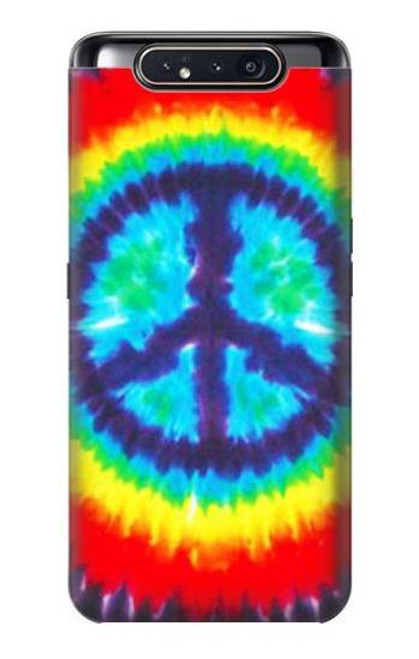 W1870 Tie Dye Peace Hard Case and Leather Flip Case For Samsung Galaxy A80