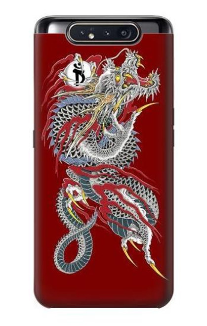 W2104 Yakuza Dragon Tattoo Hard Case and Leather Flip Case For Samsung Galaxy A80