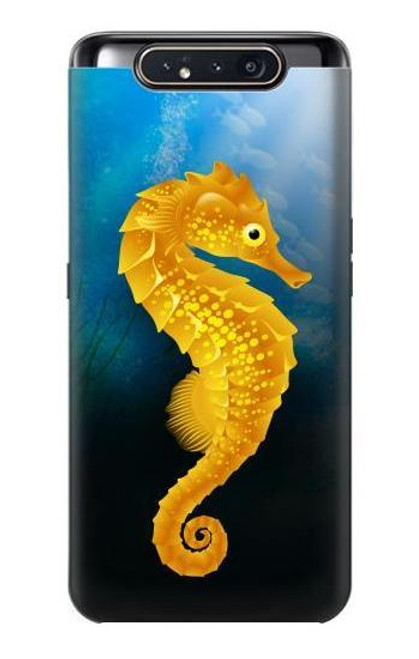 W2444 Seahorse Underwater World Hard Case and Leather Flip Case For Samsung Galaxy A80