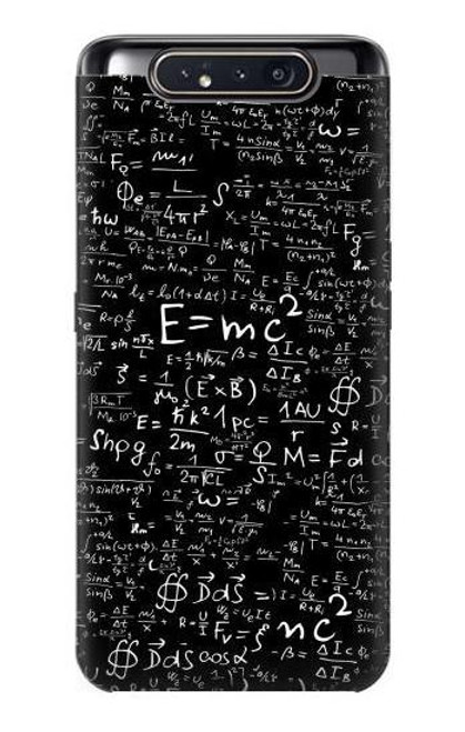 W2574 Mathematics Physics Blackboard Equation Hard Case and Leather Flip Case For Samsung Galaxy A80