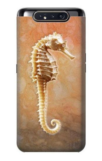 W2674 Seahorse Skeleton Fossil Hard Case and Leather Flip Case For Samsung Galaxy A80