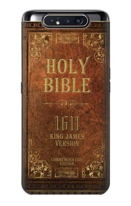 W2890 Holy Bible 1611 King James Version Hard Case and Leather Flip Case For Samsung Galaxy A80