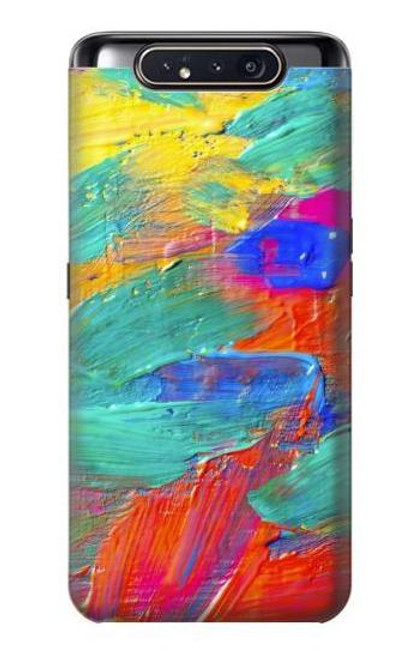 W2942 Brush Stroke Painting Hard Case and Leather Flip Case For Samsung Galaxy A80