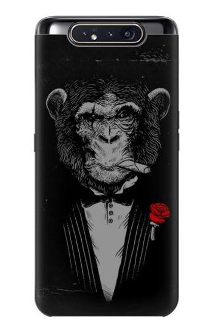 W3167 Funny Monkey God Father Hard Case and Leather Flip Case For Samsung Galaxy A80