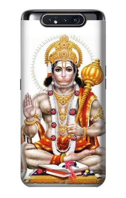 W3186 Lord Hanuman Chalisa Hindi Hindu Hard Case and Leather Flip Case For Samsung Galaxy A80