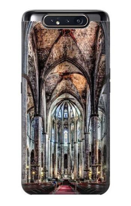 W3210 Santa Maria Del Mar Cathedral Hard Case and Leather Flip Case For Samsung Galaxy A80