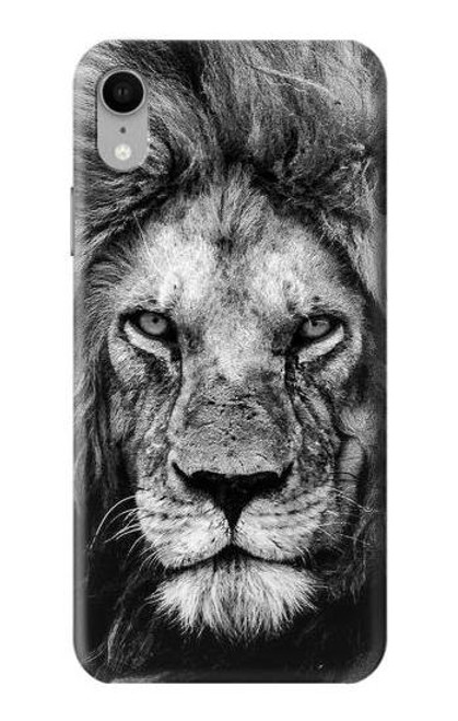 W3372 Lion Face Hard Case and Leather Flip Case For iPhone XR