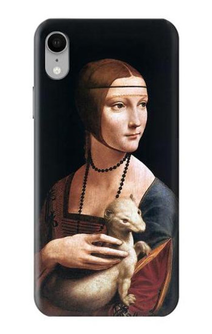 W3471 Lady Ermine Leonardo da Vinci Hard Case and Leather Flip Case For iPhone XR