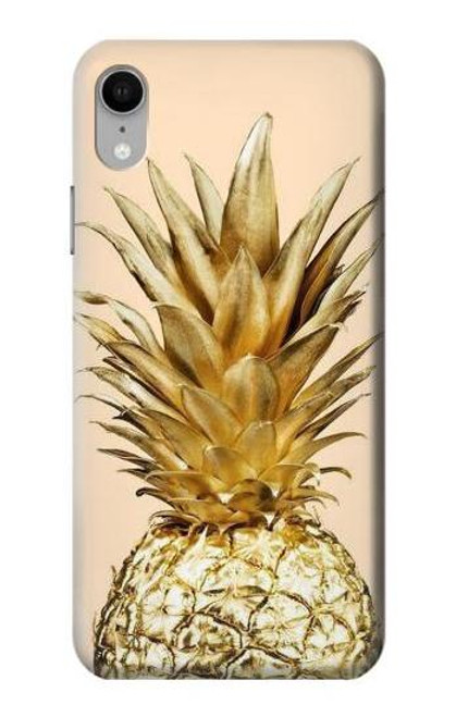W3490 Gold Pineapple Hard Case and Leather Flip Case For iPhone XR