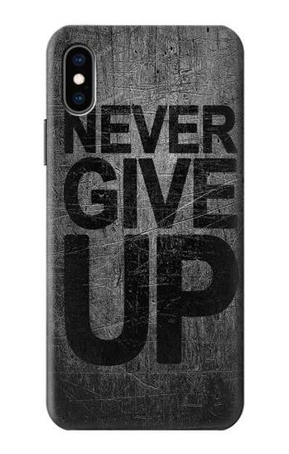 W3367 Never Give Up Hard Case and Leather Flip Case For iPhone X, iPhone XS