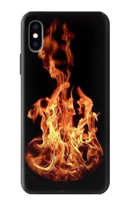 W3379 Fire Frame Hard Case and Leather Flip Case For iPhone X, iPhone XS