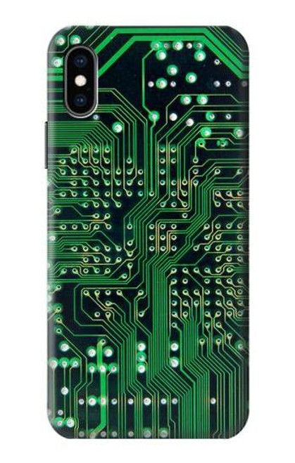 W3392 Electronics Board Circuit Graphic Hard Case and Leather Flip Case For iPhone X, iPhone XS