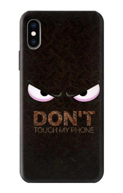 W3412 Do Not Touch My Phone Hard Case and Leather Flip Case For iPhone X, iPhone XS