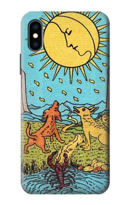 W3435 Tarot Card Moon Hard Case and Leather Flip Case For iPhone X, iPhone XS