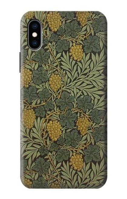 W3662 William Morris Vine Pattern Hard Case and Leather Flip Case For iPhone X, iPhone XS