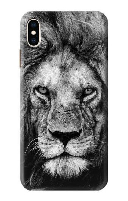 W3372 Lion Face Hard Case and Leather Flip Case For iPhone XS Max