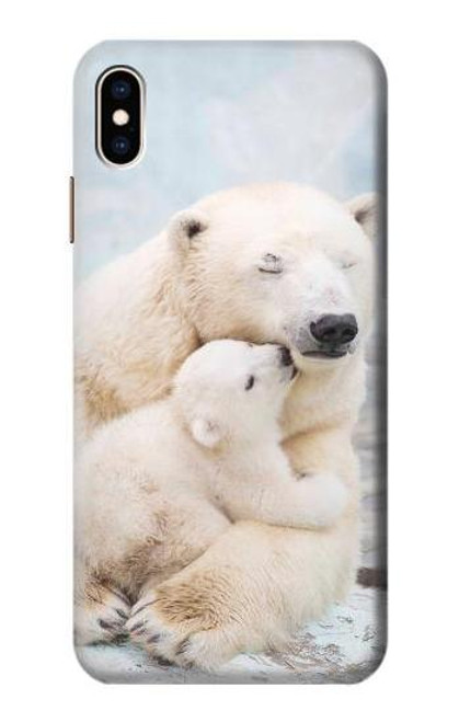 W3373 Polar Bear Hug Family Hard Case and Leather Flip Case For iPhone XS Max